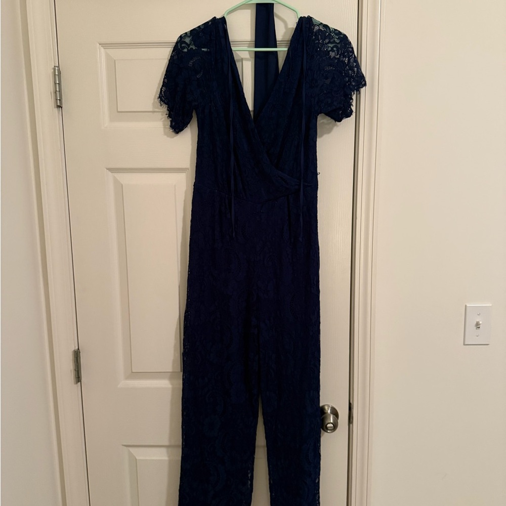 Miami Deep Blue Lace Jumpsuit